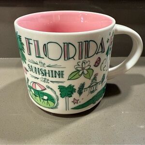 Starbucks Florida been there series BTS collection pink inside coffee mug cup